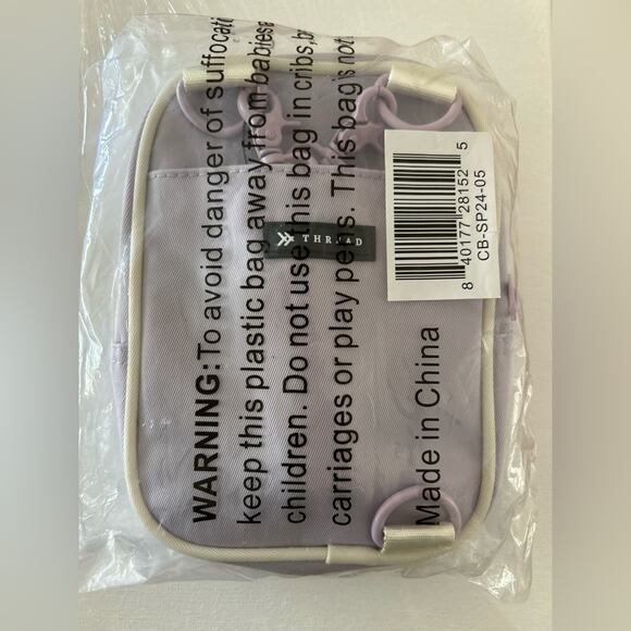 Threads Lilac and White Crossbody Bag Women versatile everyday adjustable New! - Picture 1 of 3